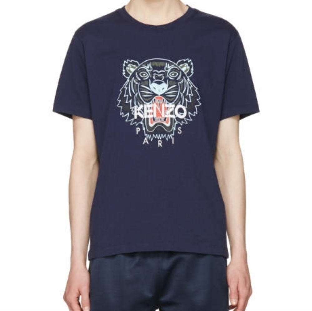 Kenzo Navy Blue Tiger Logo T-Shirt